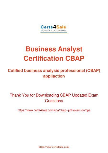 CBAP PDF Demo