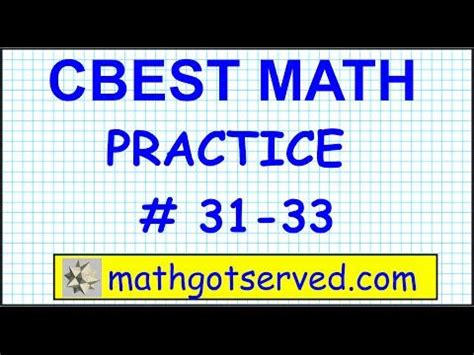 CBEST Math Practice Test 1 to 10 Solutions Exam pass website