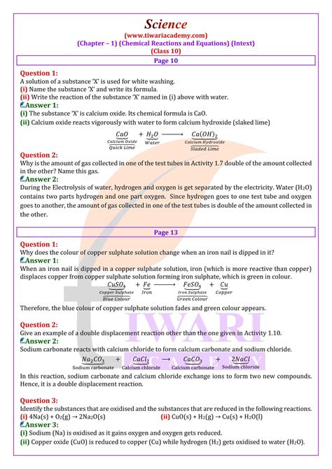 CBSE Class 10 Chemistry Notes Science - NCERT