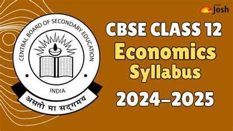 CBSE Class 12 Economics Syllabus 2024-24 - Educart