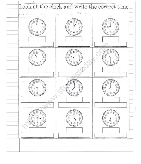 CBSE Class 2 Maths Time Worksheets