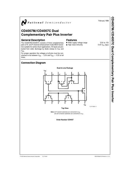 CD4007 Datasheet, PDF - Alldatasheet