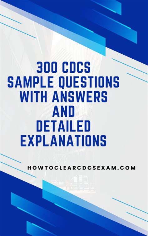 CDCS Certification Sample Questions