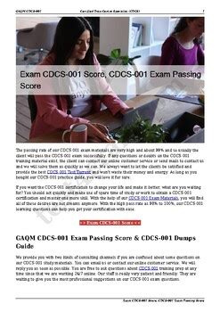 CDCS-001 Exam