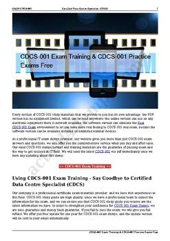 CDCS-001 PDF Demo