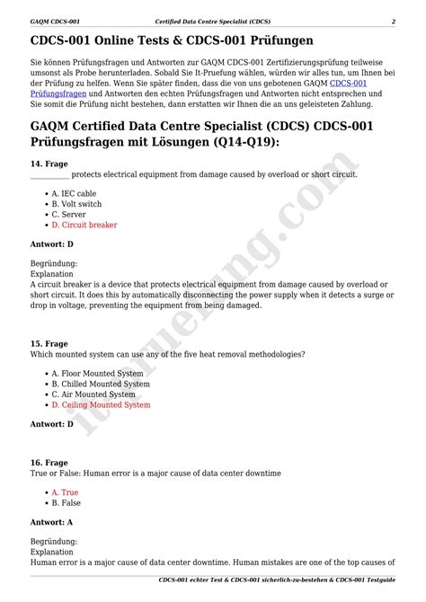 CDCS-001 Zertifizierungsfragen