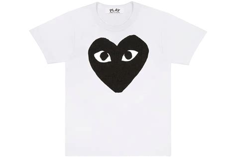 CDG Play Black Heart T-shirt White - US - StockX