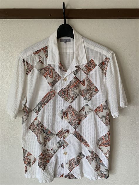 CDGH AD2003 Mesh Paisley Rebuilt Patchwork Shirt