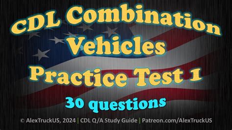 CDL Combination Vehicles Practice Test 1【30 Q/A】 YouTube