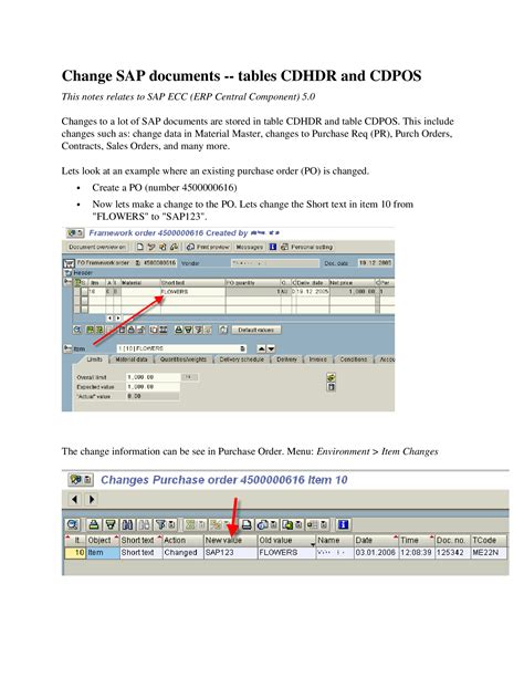 CDPOS - Change document items LeanX