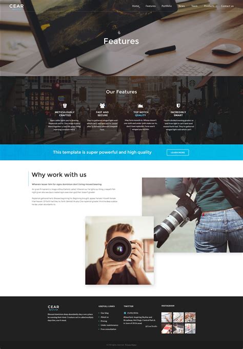CEAR Video Production Website PSD Template by QuietLab ThemeForest