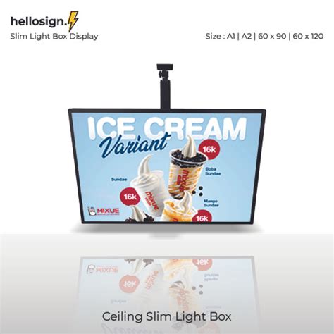 Ceiling Slim Light Box | LED Menu Gantung Murah - wintechmobiles.com