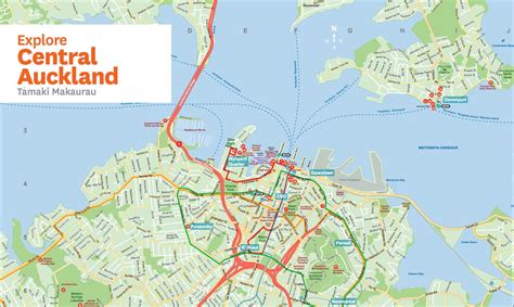 Central Auckland Map - Auckland, Auckland Region, … - wintechmobiles.com