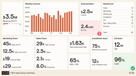 CEO Dashboard Examples & Reports With Leadership Metrics
