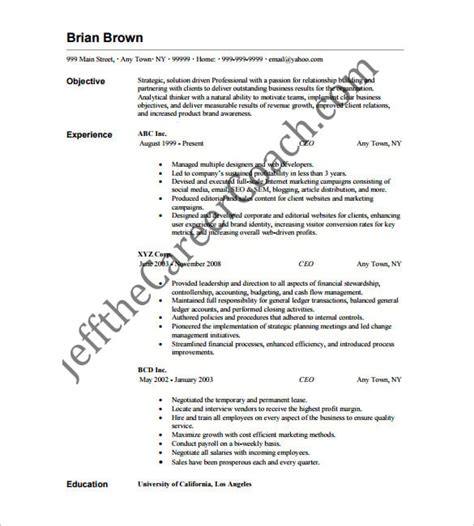 CEO Resume Template 12+ Samples, Examples, Format Download!