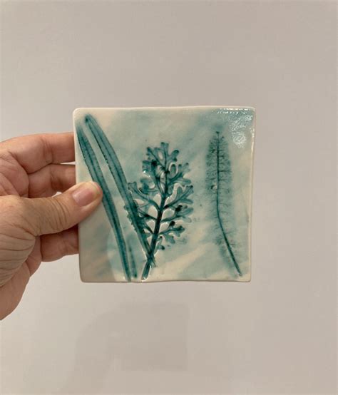 Ceramic Botanical Imprinted Wall Art - Etsy - muktibox.com