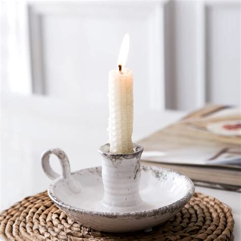 Ceramic Candlestick White Ceramic Candlestick Holder, Easter Candle ... - muktibox.com