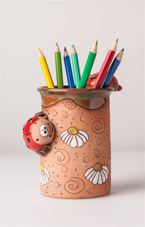 Ceramic Pen Pencil Holder - Etsy - muktibox.com