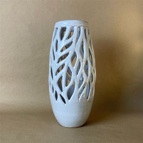 Ceramic Pierced Pottery Vase - Etsy - muktibox.com