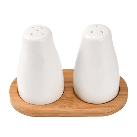 Ceramic Salt and Pepper Set - Seagull Buoy - White - muktibox.com