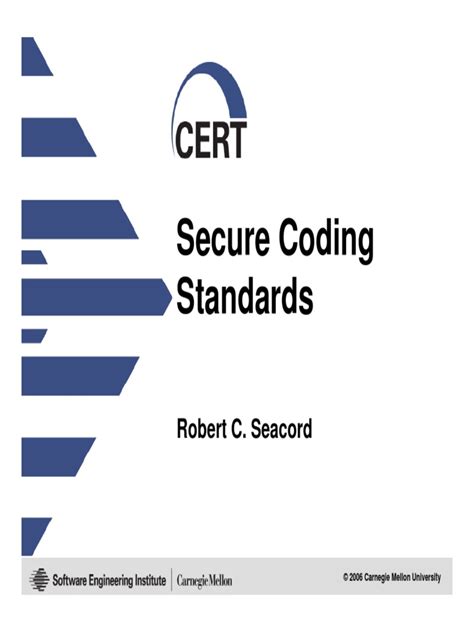 CERT Secure Coding Standards - coolestguyplanet.net