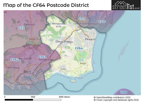 CF64 Postcode District - GeoPunk