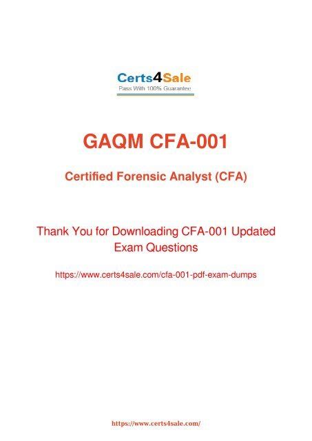 CFA-001 PDF Demo