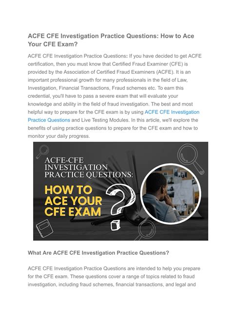 CFE Latest Practice Questions