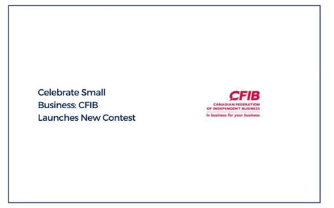 CFIB launches new contest in October