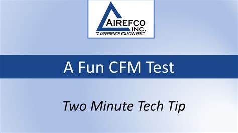 CFM Tests