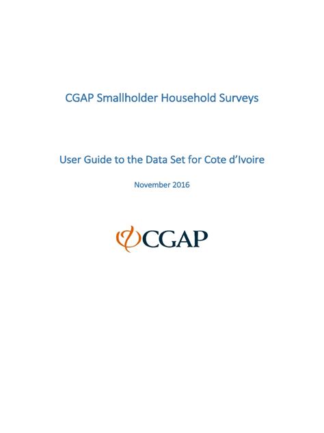 CGAP Smallholder Household Data: Analysis and Insights from …