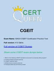 CGEIT PDF Testsoftware