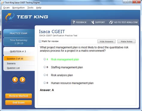 CGEIT Testking
