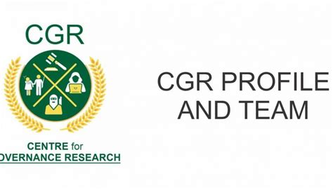 CGR Profile and Team &ndash; Centre for Governance Research (CGR)