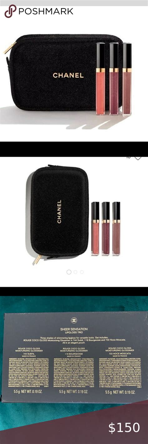 CHANEL Makeup Chanel Holiday 220 Beauty Gift Set Lipgloss Trio Poshmark