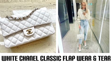 CHANEL WHITE CLASSIC FLAP - 1 year review - YouTube