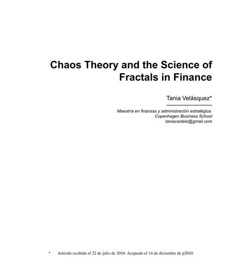 Chaos Theory and the Science of Fractals in Finance - wintechmobiles.com