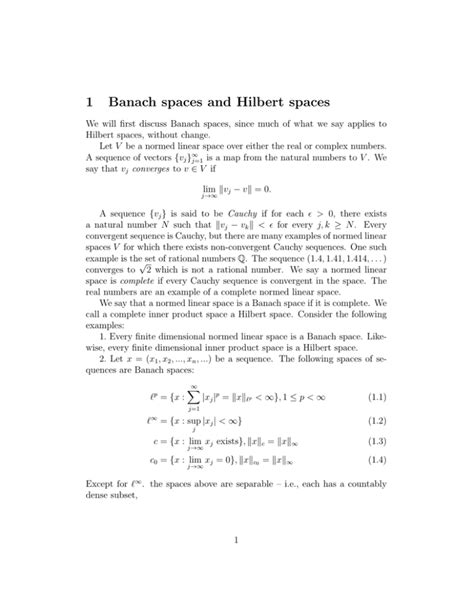 Chapter 1 Banach and Hilbert Spaces - Springer - wintechmobiles.com