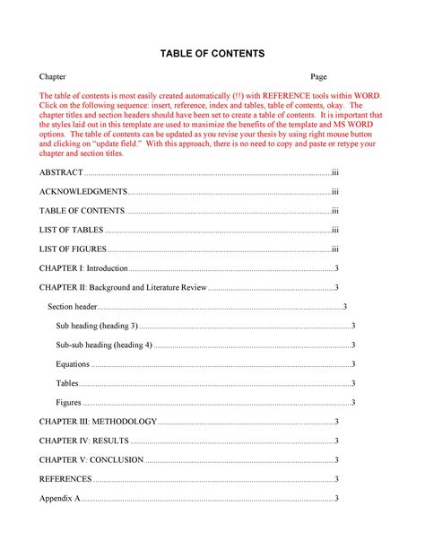 CHAPTER 1 GENERAL TABLE OF CONTENTS