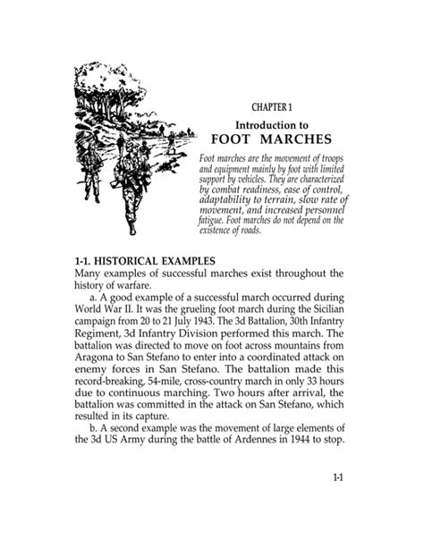 CHAPTER 1 Introduction to FOOT MARCHES