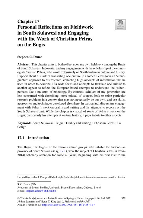 Chapter 17 Personal Reﬂections on Fieldwork in South Sulawesi and ... - wintechmobiles.com