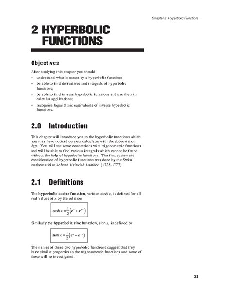 Chapter 2 Hyperbolic Functions 2 HYPERBOLIC FUNCTIONS - CIMT - wintechmobiles.com