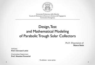 Chapter 2 Modeling and Simulation of Parabolic Trough Collectors … - raincitystudios.com