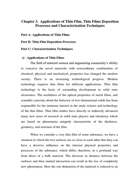 Chapter 3. Applications of Thin Film, Thin Films Deposition Processes ... - wintechmobiles.com