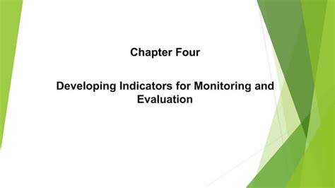 CHAPTER 4: MONITORING, REPORTING AND EVALUATION - raincitystudios.com