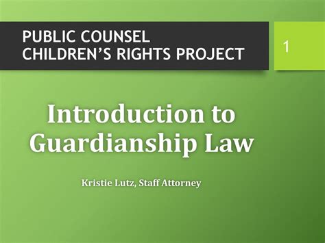 CHAPTER 4 Guardianship - Public Counsel