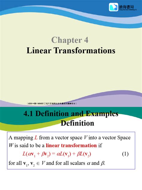 Chapter 4. Linear transformations - Lecture notes for MA1111 - wintechmobiles.com
