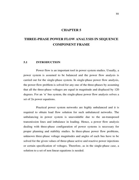 CHAPTER 5 THREE-PHASE POWER FLOW ANALYSIS …