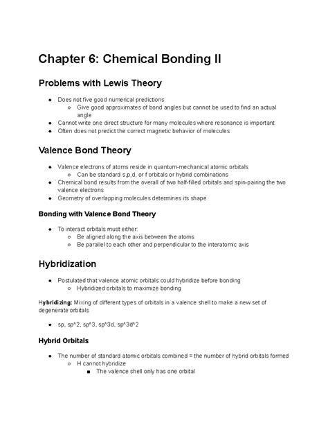 Chapter 6: Chemical Bonding II - Molecular Orbital Theory - wintechmobiles.com