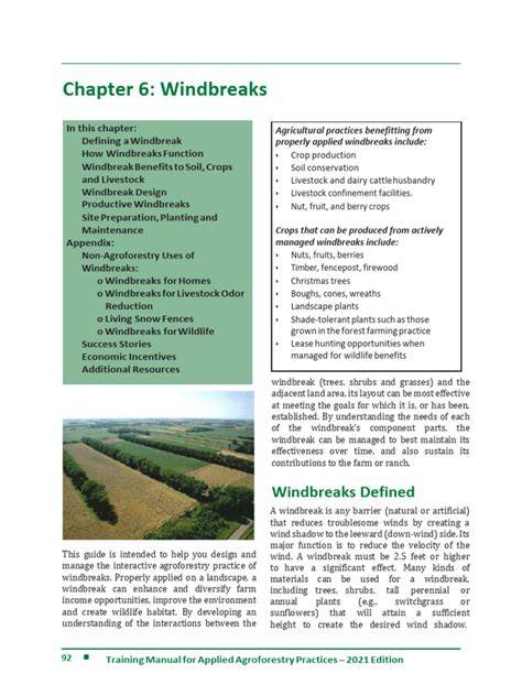Chapter 6: Windbreaks - Center for Agroforestry - raincitystudios.com